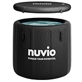 Nuvio Recovery Pod Pro - Premium Portable Ice Bath with Ultra Insulation, 87 Gallon Inflatable Cold Plunge Tub, Heavy-Duty Insulated Ice Tub with Lid, Full Body Cold Therapy for Frequent Use