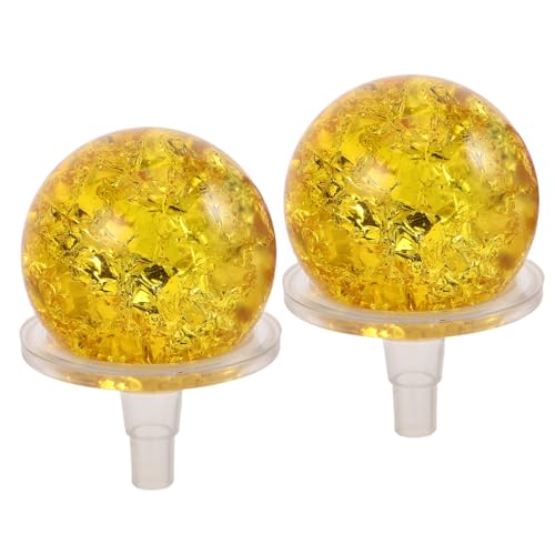 STOBAZA 2juegos Adornos De Fuente De Agua Bolas Decorativas De Cristal Agrietado Hielo para Decoración De Acuarios Fuente De Mesa De Interior Bolas De Jardín para Peceras