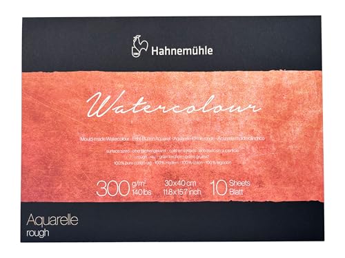 Hahnemuhle Collection Watercolor 300 Block Rough 11.8x15.7 Inches 300gsm