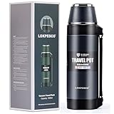 LOKPESCO Flask for Hot Drinks 1.5L, Coffee Thermo Flasks, Stainless Steel Vacuum Insulated Hot Water Bottle, Thermal Flask for Home Office Outdoor, 24hrs Hot|Cold, Leak-Proof, BPA-Free