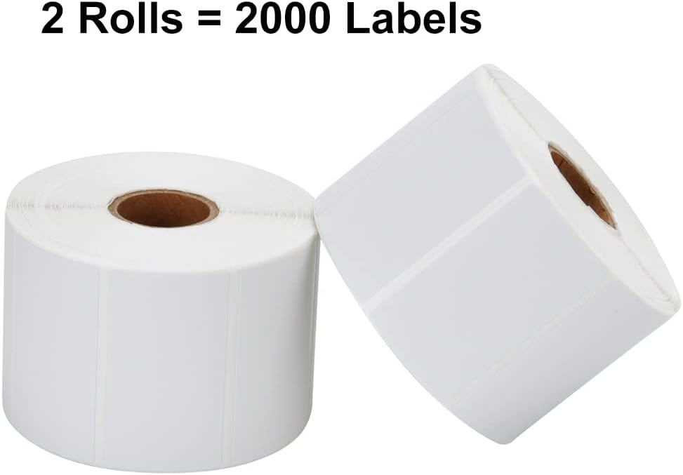 2.25x1.25'' Direct Thermal Labels, SKU Labels Address Labels for Direct Thermal Printers,1000 Labels per Roll (2 Rolls), White