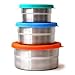 Produktbild ECOlunchbox Blue Water Bento Seal Cup Trio - Set of 3 Nesting Stainless Steel Food Storage Containers by Blue Water Bento