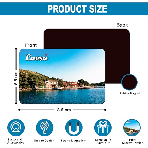 Image of Elegant Fridge Magnet with Themes |Rectangular Size Refrigerator Magnet with Magnetic Rubber Back | Pack of 1, 8.6cm X 5.4cm (Lavsa)