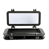 Amarine Made Boat Yacht Rectangle Opening Portlight Porthole 15-3/4" x 7-7/8" Replacement Window Port Hole - ABS Tempered Glass, Color: White, Black (Black)