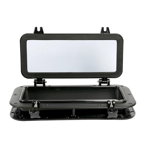 Hublot rectangulaire pour bateau et yacht idéal pour aérer la cabine noire