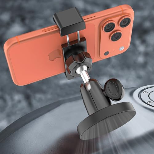 Cuxwill Magnetic Phone Holder for Motorcycle Gas Tank[Anti-Scratch]Strong Magnet Motorcycle Phone Mount for Harley Davidson, Indian Motorcycle, Kawasaki, Honda, Yamaha, BMW Motorrad, Fit iPhone 17 16