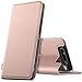 Produktbild Conie® Bookstyle PU Lederhülle für Samsung Galaxy A80, Booklet Cover Etui mit Kartenfächer klappbare Handytasche, Rosegold
