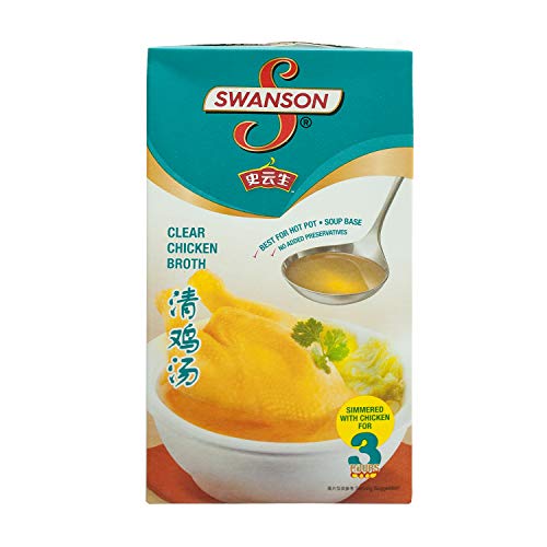 Swanson Chicken Broth 1L Case Adult Solid No Preservatives 99% Fat Free