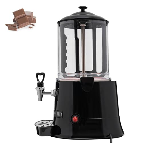 MXHACD Máquina para Hacer Chocolate Caliente Comercial De 10 L/5 L, Máquina Comercial para Calentar Y Mezclar Chocolate, Calentador Eléctrico De Bebidas para Café, Té con Leche(Size:10L,Color:Negro)