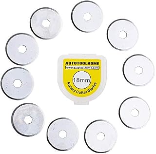 18mm Rotary Cutter Blades 10 Pack Replacement Rotary Blades Cutting Fabric Paper Quilting Scrapbooking Sewing Patchwork Tool