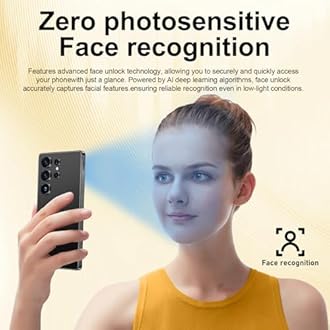 OEJBK I25 Ultra: Powerhouse 16GB/512GB, 2-Day 7000mAh Battery, Huge 6.99" Android 14 Phone w/Built-in Stylus - Your All-in-One Device The Superior Choice (Black)