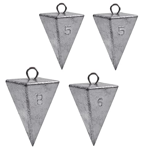 Pyramid Sinkers Fishing Weights Saltwater Fishing Sinkers Pyramid Weights Surf Fishing Gear Tackle 1oz 2oz 3oz 4oz 5oz 6oz 8oz by FUSIGO - Used condition - CA$13.90