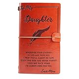 To daughter Leather Journal from mom-Refillable Notebooks Travel Writing Diary handmade Journals Ske
