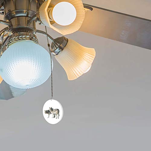 Image of Wolf Pair Fan /Light Pull