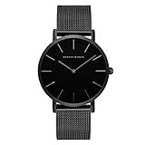 【Ocasión aplicable y usuario objetivo】: el reloj está diseñado para hombres en cualquier ocasión, citas, ocasión de negocios, vida cotidiana, fiestas, expresa perfectamente tus gustos de vida. Viene con caja de regalo, perfecta para el Día del Padre, Cumpleaños, Navidad, Día de San Valentín, Boda, Regalo de Año Nuevo. Fácil de ajustar el reloj a su tamaño de muñeca.
