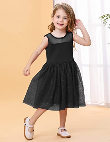 Girls Dress 2 Pieces Rainbow Short Sleeve Summer Dress And Tutu Solid Dress For Toddler #TOP10