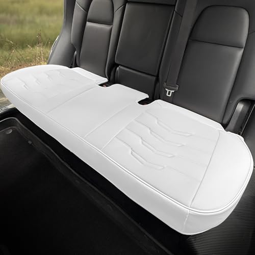 Funda de asiento trasero para Tesla Model Y protector inferior blanco 2