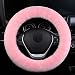 MLOVESIE Universal Genuine Wool Sheepskin Univeral Car Vehicle Steering Wheel Cover Car Wheel Cushion Protector Available for 35cm-46cm Steering Wheel in Diameter
