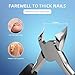 Nail Clippers for Thick & Ingrown Toenails - Sharp Curved Blade & Non-Slip Handle -Toenail Clippers for Men, Women, and Seniors - Professional Heavy-Duty Pedicure Tool Gift