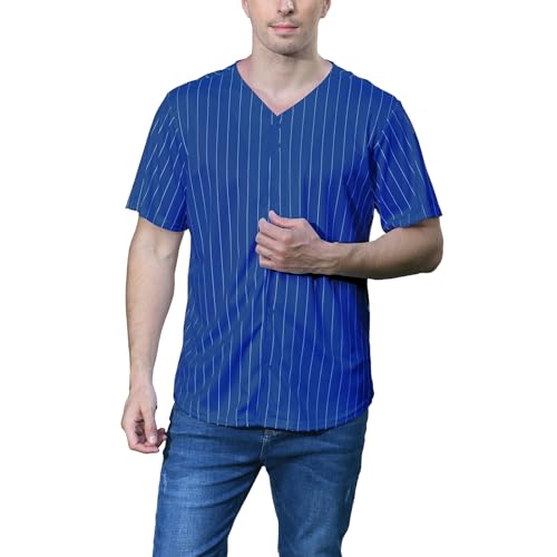 Camiseta de béisbol para hombre Yuji Itadori, rayada, manga corta, cuello en V, con botones, camiseta deportiva talla S a 4XL miniatura 2