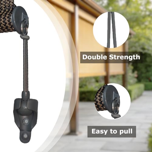 Lenareli Compatible Coolaroo Replacement Parts - Roller Shade Hardware Bungee Kit and End Cap Tie Downs for Coolaroo Outdoor Roller Shade (2, Grey) by Lenareli - Used condition - Image 2