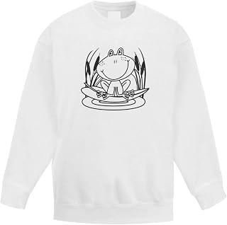 Azeeda 'Happy Frog' Kid's Sweatshirt/Jumper (12-13 Years) (KW00020321)