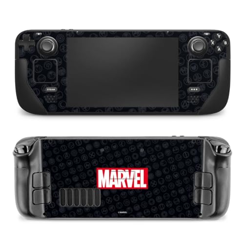 DeinDesign Skin kompatibel mit Valve Steam Deck Folie Sticker Marvel Comic Logo