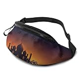 Sac de Taille extérieur décontracté Sac Banane avec Sangle réglable Sac de Ceinture décontracté Crépuscule pour Voyages, Randonnée, Homme 35 x 14 cm