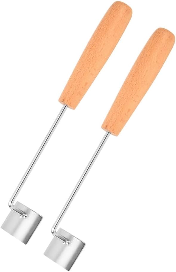 Corn Cobs Stripping Tool Wood Handle Design Nonrust Steel Kitchen Efficiency Aid