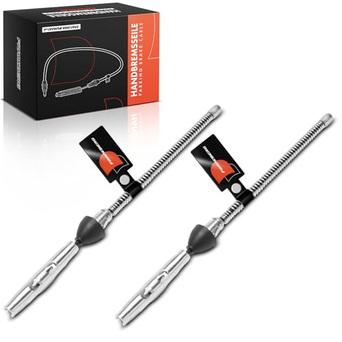 Frankberg - Frankberg 2x Handbrake Cable Handbrake Cable Rear Compatible with B-Max JK Fiesta VI CB1 CCN KA+ Saloon FK TK Tourneo Courier B460 MPV Transit Courier B460 MPV Replace# 1514201
