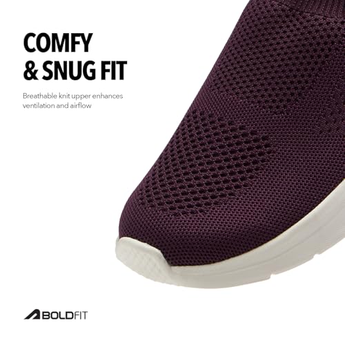 Image of Boldfit Shoes for Woman Soft Sole Women Shoes Memory Foam Walking Shoe for Women Slip on Shoe Woman Anti Skid Foot Wear for Ladies for All Day Walking