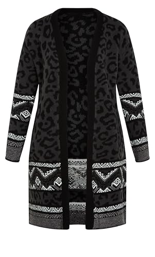 Image of Zim and Zoe Women's Zim&Zoe Plus Size Coatigan Lori Animal
