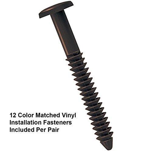 Exterior Solutions Standard Louver Exterior Vinyl Shutter, Sienna Brown (Pair), 15 Inch x 71 Inch