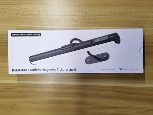 Luzes de imagem para parede operadas por bateria, luz de arte sem fio para pinturas, arandela de par