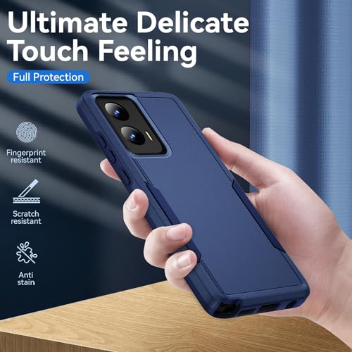 Asuwish Phone Case for Motorola Moto G Stylus 5G 2024 with Tempered Glass Screen Protector Cover and Slim Thin Hybrid Full Body Protective Mobile Dual Layer Back Cell Accessories G5 Women Men Blue by Asuwish - Used condition - Image 3