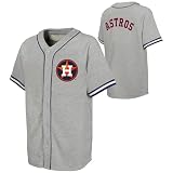 MLB Kids Youth 8-20 Officially Licensed Gray Heritage Classic Team Logo Baseball Jersey - Houston Astros - Medium 10/12