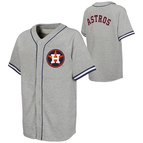 MLB Kids Youth 8-20 Officially Licensed Gray Heritage Classic Team Logo Baseball Jersey - Houston Astros - Medium 10/12