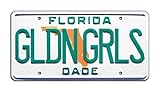 Florida-Nummernschild-Stil und Farben (weiß, blaugrün und orange).