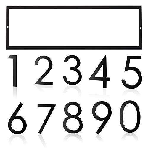 House Address Plaques Metal Address Sign House Numbers Mailbox Number Personalized Address Signs For House Home Hotel Office Garden Decorative Wall Plaque Housewarming Gift (11.81 X 3.15, Black) #TOP17