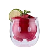 Nouveaux cadeaux créatifs de dessin animé double tasse en verre classique Mickey forme short thé mike jus gants poing mur