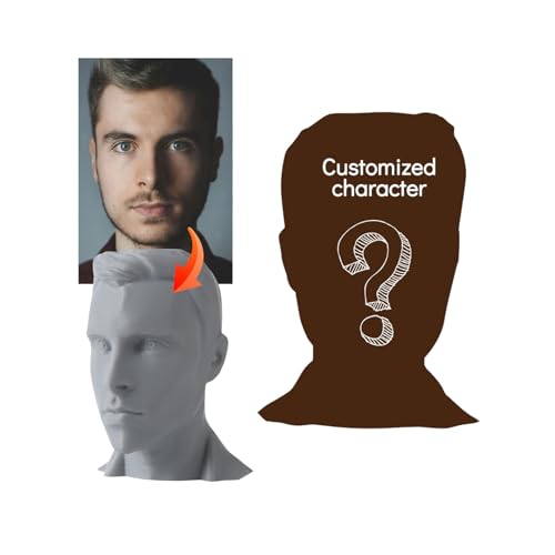 Personalized 3D Photo Sculpture, Custom Head Bust Statue, Personalized Photo Statue Customized Fun Gifts, Memorial Figurine Gift for Anniversary, Birthday, Christmas