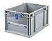 Produktbild aidB Eurobox NextGen Insight Cover blau, 400x300x220 mm, Cover niedrig, robuste Regalbox mit Entnahmeöffnung, stapelbare Kunststoffkiste, ideal für die Industrie, 1 St