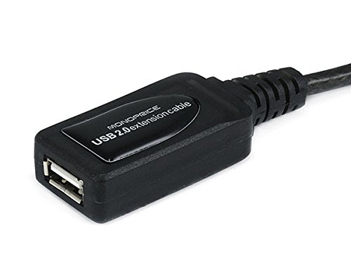 Monoprice Cabo de extensão/repetidor ativo macho para fêmea de 15 m USB 2.0 A (extensão compatível c