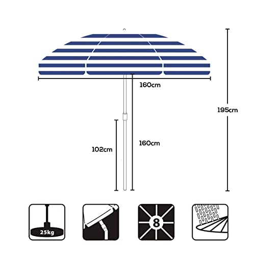Sonnenschirm Sekey 160 cm für Balkon und Garten