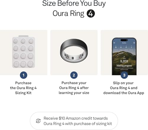 Image of Oura Ring 4 - Stealth - Size 12 - Sleep, Activity, Women's Health, AI Advisor, Up to 8 Days of Battery Life, Size Before You Buy, Android & iOS Compatible