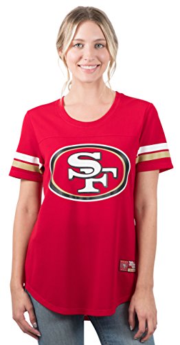 Ultra Game Women's NFL New Orleans Saints Mesh S/S Crew York Tee, San