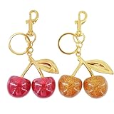 Photo Gallery hisakyst portachiavi a forma di ciliegia, ciondolo dorato per borsa, 2 pezzi (oro + rosso) Photo Gallery hisakyst portachiavi a forma di ciliegia, ciondolo dorato per borsa, 2 pezzi (oro + rosso)