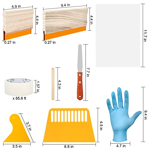 Colovis 30 Pcs Screen Printing Kit For Home Or Small Business, Include 3Pcs Screen Printing Frames With Mesh, 2 Pcs Squeegees, 5 Pcs Inkjet Transparency Film, Masking Tape, Etc #TOP2