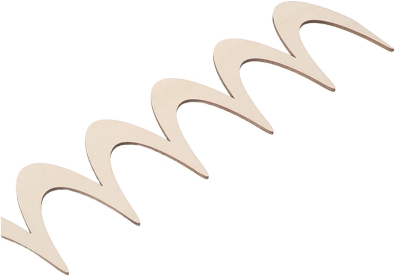 12pcs Wavy Wooden Trim Molding DIY Craft Wood Bead Trim for Cabinet Shelf Door Window Decorative Unfinished Scalloped Edge Wood Moulding