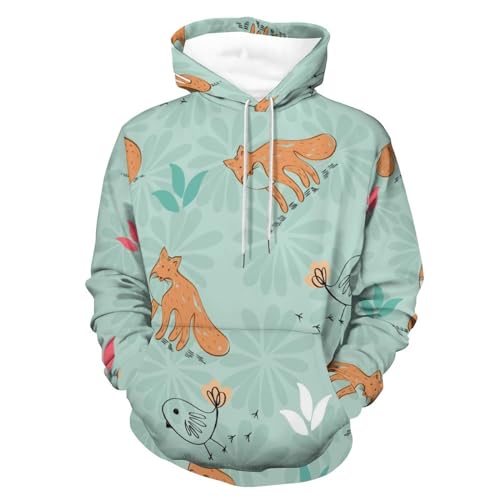 Pull pour homme femme UMENG oiseau renard, fini les vêtements froids et sans style